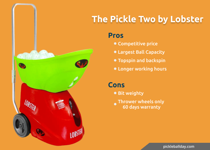 pros and cons of lobster pickle two pickleball machine