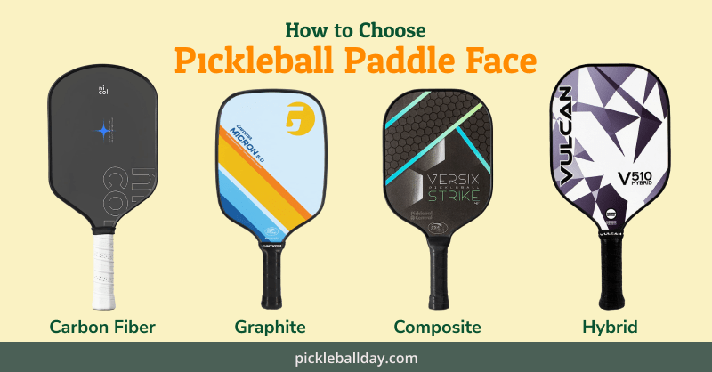4 pickleball paddles of graphite, composite,