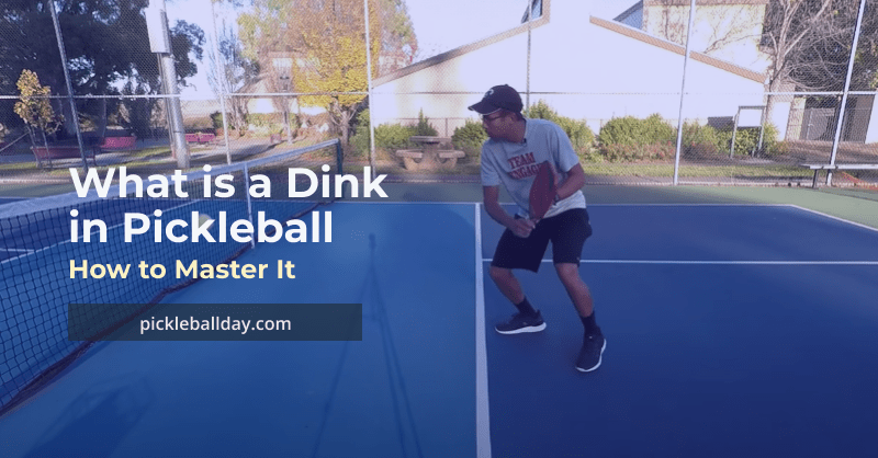 a pickleball player is dinking