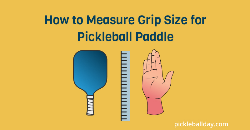 a pickelball paddle getting measured by a hand and a ruler